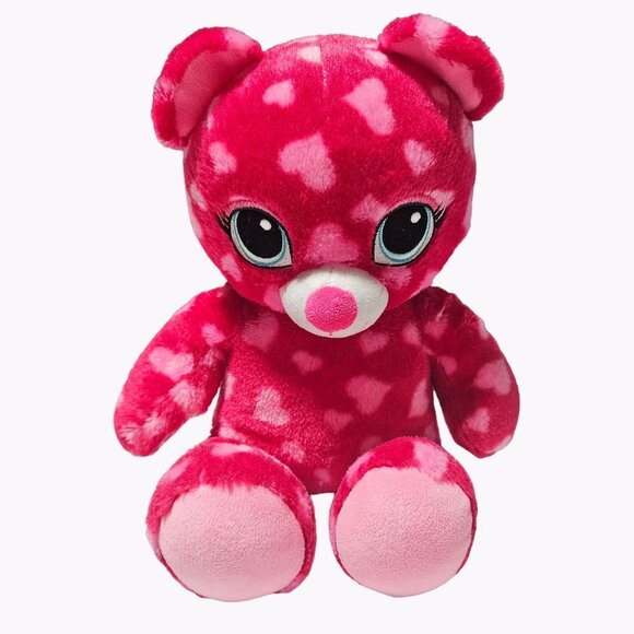 Build A Bear Pink Cat 17 Inch Plush Valentines Day Hearts Stuffed Animal Toy - Picture 1 of 6